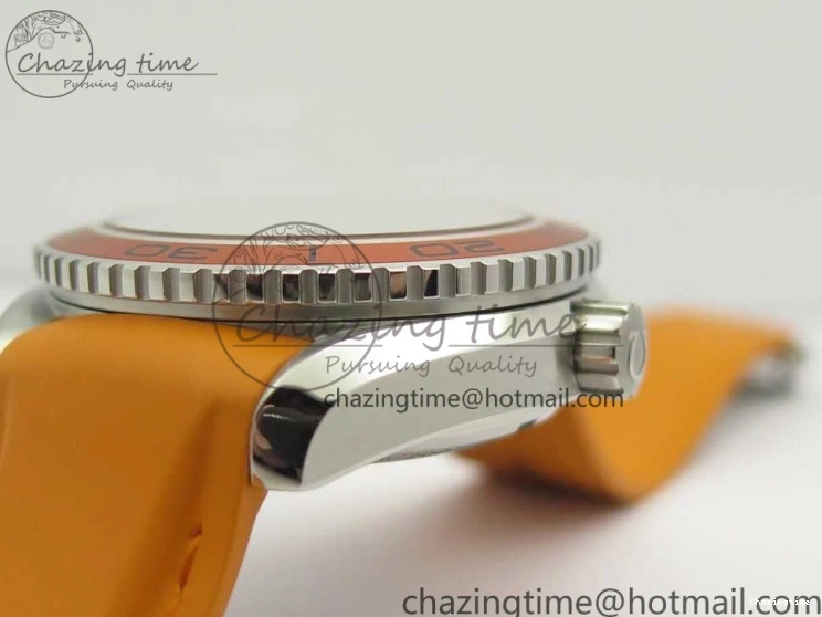 0317 Planet Ocean Professional Orange Bezel 42mm 1:1 VSF Best Edition on Orange Rubber Strap A8500 Super Clone Original 7947